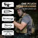 Tactical Molle Glasses Case, Shockproof Eyeglass Pouch, Sunglass Case Hard Shell Protects Glasses