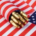 60 Pack Small American Flags on Stick 5x8 Inch/Mini US Flags/American Hand Held Stick Flags Spear Top (60 PACK)