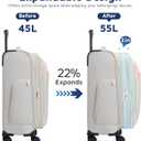 Softside Expandable Carry On Luggage, 20in Carry on Suitcase with Wheels