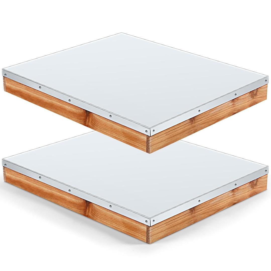 2 Pcs 10 Frame Telescoping Cover Bee Hive Cover for Metal Bee Hive Part Kit for Beekeepers