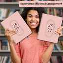 6 x 2026-2027 Monthly Planner, Jan 2026-June 2027, A4 (8.5" x 11"), 2 Year Monthly Planner, 24 month Calendar, Simple Calendar Planner Notebook Cardboard Cover, Suitable for Schools & Offices, Pink