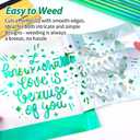 3 x GIRAFVINYL Green Holographic Vinyl, Glossy Green Holograophic Permanent Vinyl Self-Adhesive for Crafts Decal Signs Stickers,12" x 6 ft