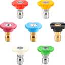 Tool Daily Pressure Washer Spray Nozzle Tips Multiple Degrees, 1/4 inch 5-Pack (2.5 GPM)