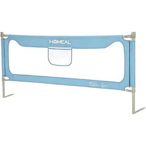 HOMEAL Bed Rail for Toddlers - 59"x24" Extra Long Foldable Toddler Bed Rails for King, Queen, Twin, Full, Double Bed - Breathable Guard Rail for Toddlers with U-Shape Base, Grey