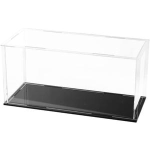 Acrylic Display Case, Clear Display Cases for Collectibles Assemble Cube Display Box Alternative Glass Case for Display Action Figures Home Storage Organizing (10x3.5x6.7 inch)