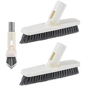 SUPERWASH PLUS Grout Brush, Swivel Brush Head with Heavy Duty Stiff V-Shaped Bristles Cleans Shower, Corner, Tile and Narrow Space 5 Pack