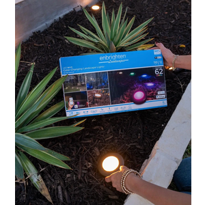 Enbrighten LED Ground Lights, 6 Path Lights, 50ft, Color Changing, Free App Control, Outdoor Path Lighting, 62 Colors