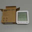 Waterproof Shower Clock with Timer, Bathroom Wall Clock Displaying Temperature, Date & Day, Battery Operated LCD Digital Clock for Bath, Kitchen (White)