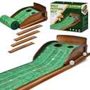 Putting Green Indoor, Extra Large & Wide Golf Putting Mats Practice Indoor, 9.8ft Indoor Putting Green with Ball Return, Thickened Wrinkle-Free Memory Rubber, Training Aid for Home Office, Ideal Gift