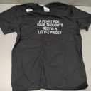 Smartprints Mens Graphic Tee Black - Penny For Your Thoughts 100% Cotton Classic Fit size: S