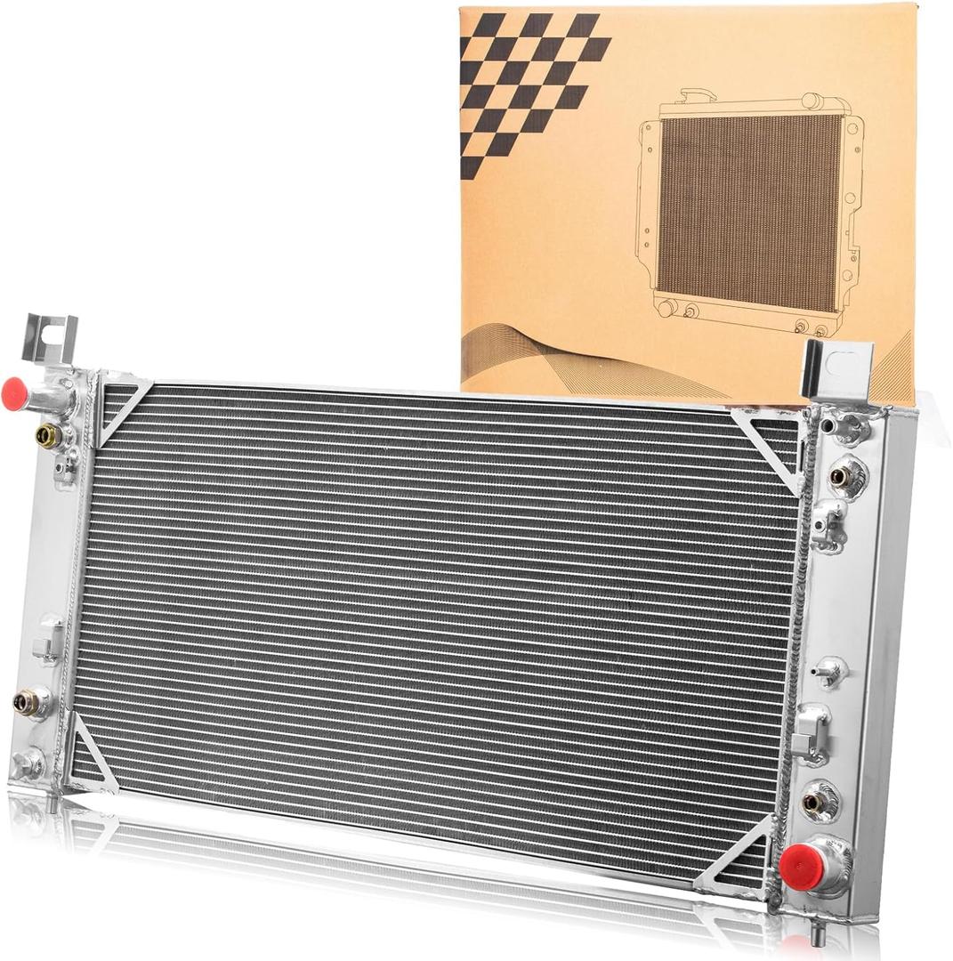 3 Row Radiator for 2002-2013 2011 2012 Chevy Silverado Suburban 1500 2500 3500, GMC Yukon, For Cadillac 4.8 5.3L 6.0L, Aluminum Radiator AT