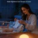 Egg Light for Nursery, Portable Baby Night Light for Breastfeeding, Rechargeable Baby Nightlight with Timer, Dimmable Battery Powered Red Lamp, Ultra-Long Battery Life for Bedside