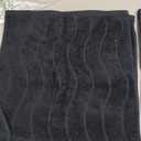 Hand Towels with Wavy Jacquard - Black Face Towels for Bathroom, 2 Piece, Cotton, 13x29 Inches