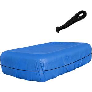 Rectangular Pool Cover for Inflatable Pool, Fits Pool Under 150" L x 102" W, Inflatable Underground Pool Cover for Garden Outdoor, 12.4' x 8.5'