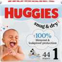 Huggies Size 1 Diapers, Snug & Dry Newborn Diapers, Size 1 (8-14 lbs), 44 Count