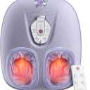 RENPHO Foot Massager Machine with Heat [2026 Upgraded], Shiatsu Foot Massager for Plantar Fasciitis, Mothers Day Gifts for Mom, Cordless Control, Birthday Gifts for Women Men, Purple