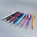 2 x Pentel Energel Alloy Retractable Liquid Gel Pen, (0.7mm) Medium Line, Silver Barrel, Black Ink, 1 Pack (BL407BP)