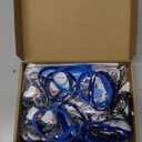 Jerify 110 Pcs Shark Party Favors Keychains Tooth Necklaces, Silicone Bracelet Wristbands Button Pins Gift Bags and Stickers for Birthday Shark Party Supplies Ocean Sea