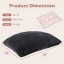 Bean Bag Chair, Giant Bean Bag Chair, 4 in 1 Convertible Beanbag Chairs for Adults with Removable Cover, Memory Foam Floor Cushions, Living Room, Bedroom, Dark Grey