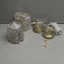 Crystal Battery Operated Wall Sconces Set of 2, Gold Rechargeable Wireless Wall Sconce Lights for Home Decor, Dimmable 12 RGB and 3CCT Wall Lamps with Remote for Living Room Bedroom Hallway