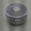 Primevolve Portable Oscillating Standing Fan,Rechargeable Battery Operated USB Floor Table Desk Fan with Remote, 4 Speed Settings Pedestal Fans for Bedroom Office Camping Fishing Travel White 7.7", 1 Pc