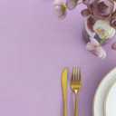FOLINS&HOME Lavender Rectangle Tablecloth 52 x 70 Wrinkle Free Waterproof Polyester Table Cloths, Spillproof Heavy Duty and Washable Table Cover for Party, Indoor and Outdoor-Oblong/Rectangular