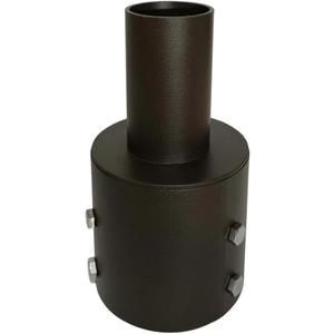 Bronze Tenon Adapter for 4" Round Pole,Top Tenon for 2 3/8" Slip Fitter Mount,Steel Led Shoebox Light Mount, Easy to Install Pole Adapter,Poweder Coated Finish