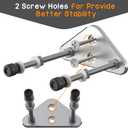 6 Packs Skateboard Wall Mount Aluminum Skateboard Hanger with Two Screw Holes for Display Skateboard Deck Storage Horizontal and Floats Vertically - Silver