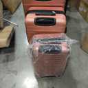 Amazon Basics 3-Piece Hardshell Suitcases Set (21", 26", 30"), Expandable For Up to 25% More Space, With Scratch-Resistant Finish, Four Multi-Directional Wheels, Rose Gold