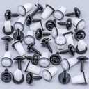 Rexka 20 Sets 5mm Rear Bumper Cover Fender Liner Grommet & Phillips Truss Head Sems Screws Kit for Honda Acura Accord Crosstour Pilot 90664-STK-A01 90114-SE0-000