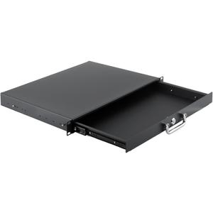 1U Rack Drawer, Rack Mount Drawer Designed for 19-inch Network Equipment, Servers, AV Racks, or Cabinet Enclosures. Sliding and Lockable Server Rack Drawer Features Cable Management Holes