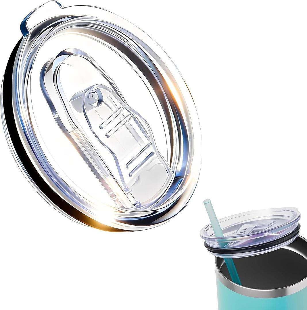 Compatible with Swig Lids Replacement,Swig Replacement Lid Fit for Swig12/18/22oz Tumbler,Clear and Sliding Anti Overflow Cuplid.