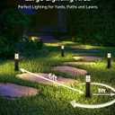SUNVIE 8-Pack Low Voltage Pathway Lights 3W LED Landscape Pathway Lighting 3000K Warm White CRI 90+ Landscape Lights Wired 12-24V Aluminum Bollard Path Lights for Walkway Yard Garden, ETL Listed Cord