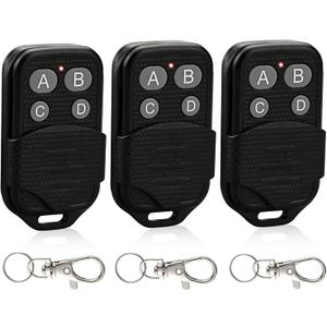 3 Garage Door Opener 390mhz Remote Keychain,Replacement for Genie Intellicode & Overhead Door GIT-1/ACSCTG Type 1,GIT-3/ACSCTG Type 3,4-Button