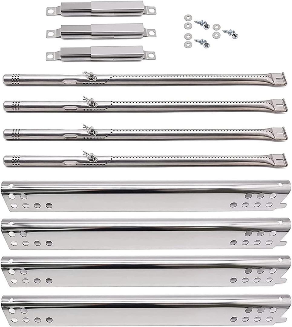 Grill Replacement Parts for Charbroil Advantage 4 Burner 463344116, 466344116. Heat Plate Shields, Burner, Carryover Tube and Igniters for Charbroil 463344116 Replacement Parts, Char-Broil 466344116. (silver) Grill Replacement Parts for Charbroil Advantage 4 Burner 463344116, 466344116. Heat Plate Shields, Burner, Carryover Tube and Igniters for Charbroil 463344116 Replacement Parts, Char-Broil 466344116. (silver)