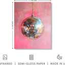 HAUS AND HUES Dorm Wall Art - Cool Wall Art Poster for Girls Dorm Room, Cute Girly Picture for Bedroom, Aesthetic Dorm Print (Disco Ball, Unframed, 11x14)