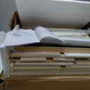 Guinea Pig Cages Hamster Cage with Detachable Legs, 2-Storey Wooden Indoor Guinea Pig House Rabbit Cages for Small Animals with Pull Out Tray, Metal Strip Ramp, Ramp, Hideout