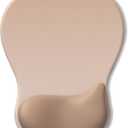 Gel Mouse Pad with Wrist Rest, Ergonomic Office Mousepad with Massage Design, Non-Slip & Smooth Surface Comfortable Desk Accessories Mat for Office, Gaming and Study. (Chocolate brown)