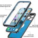 for iPhone 15 Pro Waterproof Case, [Shockproof] [Dustproof] [with Screen Protector] Phone Case for iPhone 15 Pro, Full Protective Case for iPhone 15 Pro 6.1-Blue