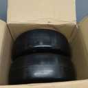 13x5.00-6 Flat Free Lawn Mower Tire and Wheel, Smooth Tread Tire for Lawnmower, Bearing Bore Hole 3/4" & 5/8, 3.25"-5.9" Centered Hub, 2 PCS