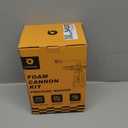 Raincovo Foam Cannon with Short Pressure Washer Gun, Dual Connector Accessories, Snow Soap Attachment for Car Wash, 5 Nozzles Tips with Holder, 1/ 4” Quick Connect, Additional 1.1 mm Orifice Nozzle