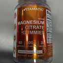 Vitamatic Magnesium Gummies 600mg per Serving 60 Vegan Count for Relaxation, Muscle, Bone, and Energy Support BBD; 11-2027