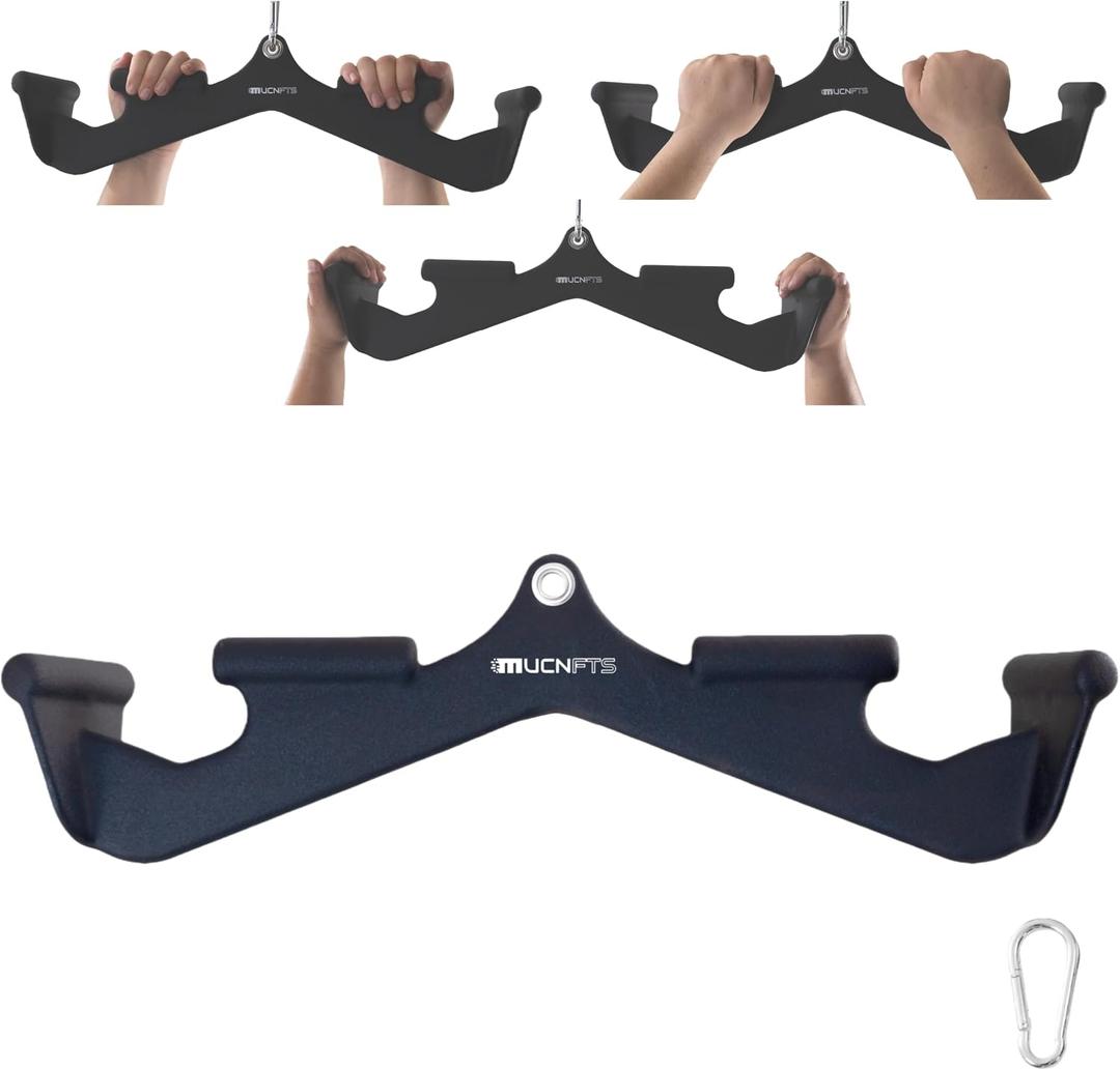 LAT Pulldown Attachments, Thickened Ergonomic Back Tricep Training Handle, LAT Pull Down Bar for Press Down Exercises, Cable Attachments for Gym and Home