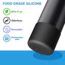 3 x yoelike 2PCS 2 Colors Silicone Water Bottle Boot for Owala, Anti-Slip Protective Sleeve for FreeSip/Twist/Flip, Watter Bottle Accessories, Bottom Bumper Cover, Dishwasher Safe, BPA Free (black+Mint)