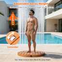 Outdoor Shower Pool Shower Portable Non-Slip Garden Shower with Adjustable Water Flow Height for Outdoor Water Play Backyard Pool Beach Spa Lawn