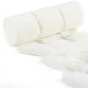GLAMFIELDS Chiffon Ribbon Fringe Fabric Set 1.5" x 21Yd for Bouquets Wrapping, Wedding Invitations, Decorations, Gifts Wrapping & Bow Making, 3 Rolls Cream White