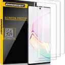 (3 Pack) TPU Screen Protector Compatible for Samsung Galaxy Note 10 Plus 10+ 5G (2019) High Definition Edge to Edge (Full Coverage) Anti-Scratch Bubble-Free Support Fingerprint Sensor
