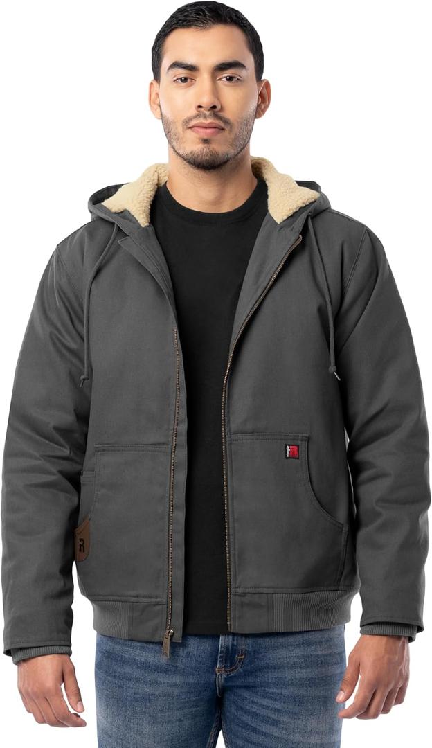 Wrangler Men's Duck Sherpa Lined Full Zip Jacket, 3XL