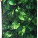 Pothos Leaves Blanket,Sage Green Flannel Throw Blankets,Soft Warm Lightweight Cozy Plush Green Foliage Throws for Bedroom Sofa Office Home Decor Gifts for Adults Kids 50"x40" (Color251)