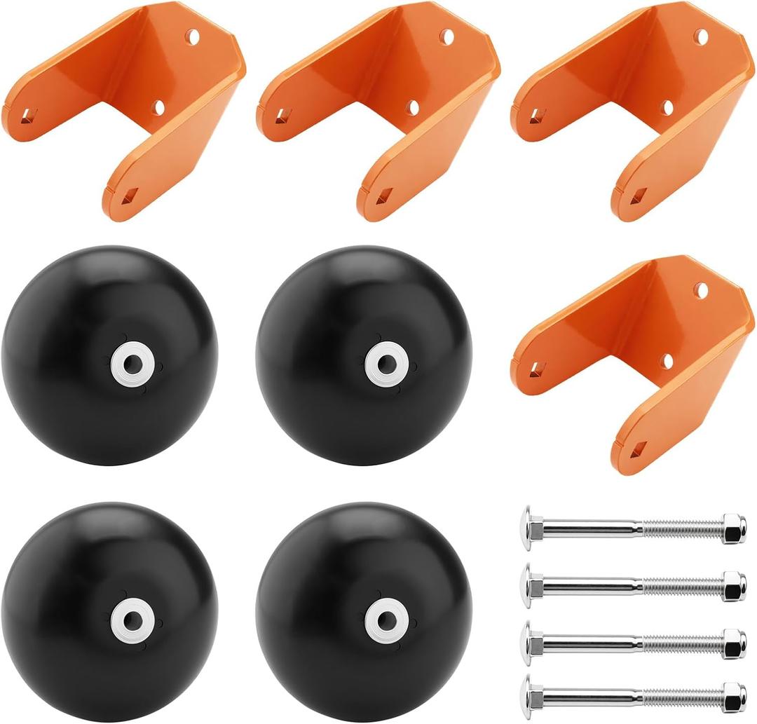 HQPASFY 422478 Deck Anti-Scalp Wheel Bracket & 481632 Roller Kit, Compatible with Scag Mowers SMST/SMWC/STT52/STT61A/SFZ52/SFZP52/SWZT61/SZL48/SCR42/SCZ61RD/STC40/STC48V & More (4 Sets)